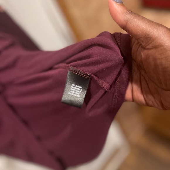 Beautiful Burgundy Flowered Sleeve hoodie Torrid Top - Picture 6 of 12